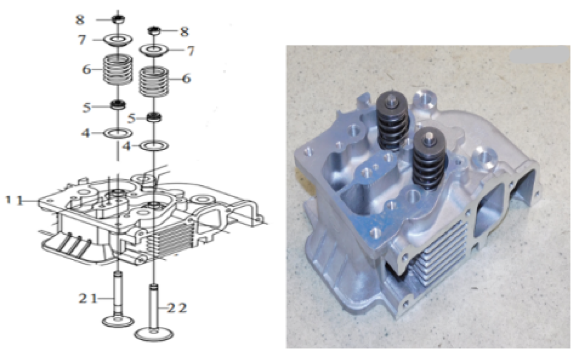 Головка блока цилиндра в сборе Diesel 178FE/Cylinder head assembly 178FE, TSS PDST80E, E-01/№26 (70010-01896-21)