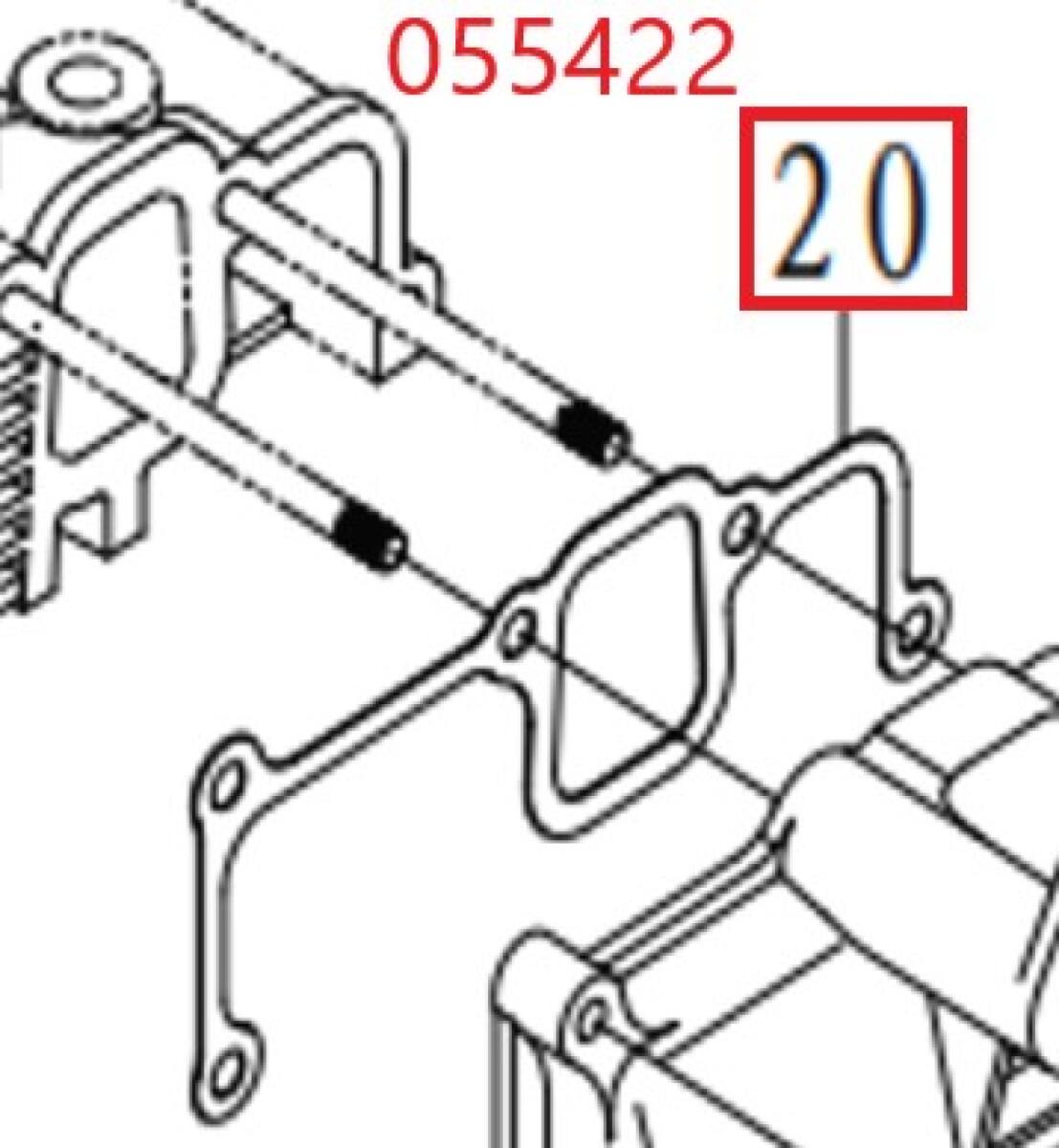 Прокладка впускного коллектора и ГБЦ SDG 6500(..)-7500(..),CP192FE,CP195FE Cm / Intake manifold gasket (33048-00717-00) Прокладка впускного коллектора и ГБЦ SDG 6500(..)-7500(..),CP192FE,CP195FE Cm / Intake manifold gasket (33048-00717-00)