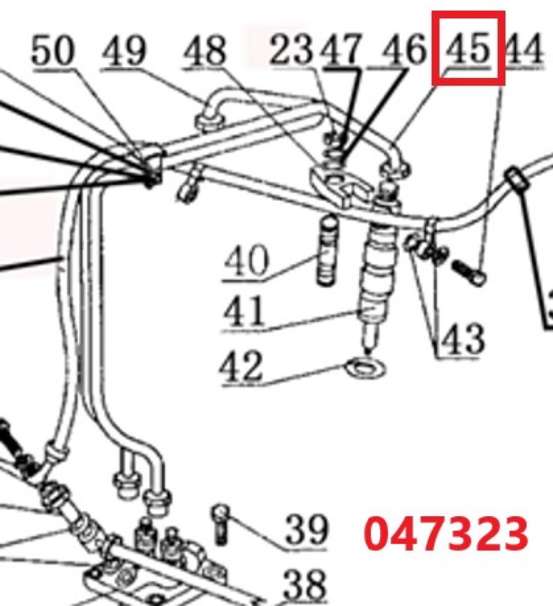 Трубка топливная высокого давления №2 SDG 12000(..),CD292F / High-pressure Oil Pipe Assembly Ⅱ (CD292F-10013) Трубка топливная высокого давления №2 SDG 12000(..),CD292F / High-pressure Oil Pipe Assembly Ⅱ (CD292F-10013)