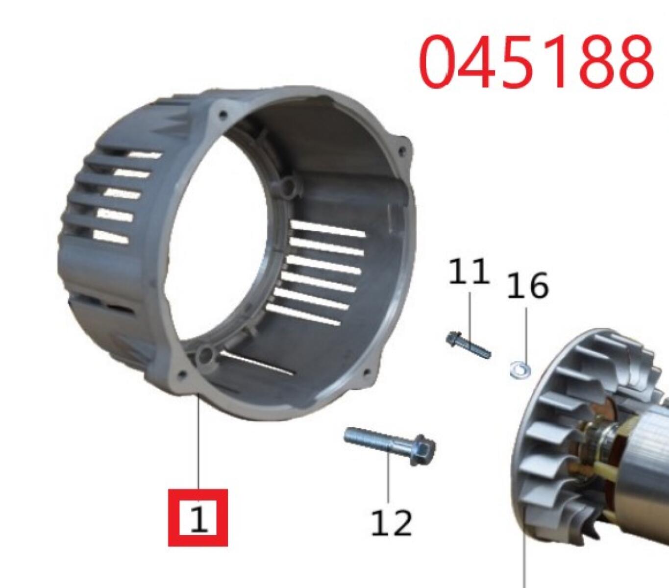 Крышка альтернатора (к двигателю) SDG 5000(..)-7500(..),C188FD,C192FD,C195FD-A / Alternator cover to the engine C188FD,C192FD,C195FD-A (31158)