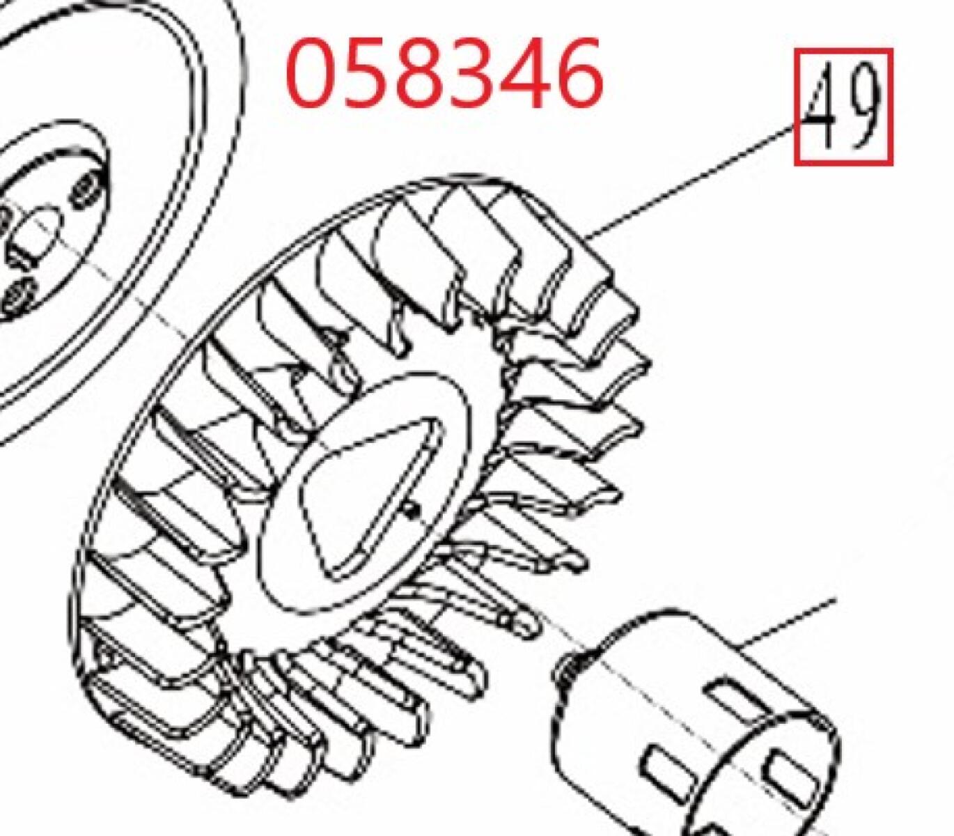 Крыльчатка маховика SGG 11000E3Ui,LT196FiE Lt / Flywheel fan (1.01.10.99.0030) Крыльчатка маховика SGG 11000E3Ui,LT196FiE Lt / Flywheel fan (1.01.10.99.0030)