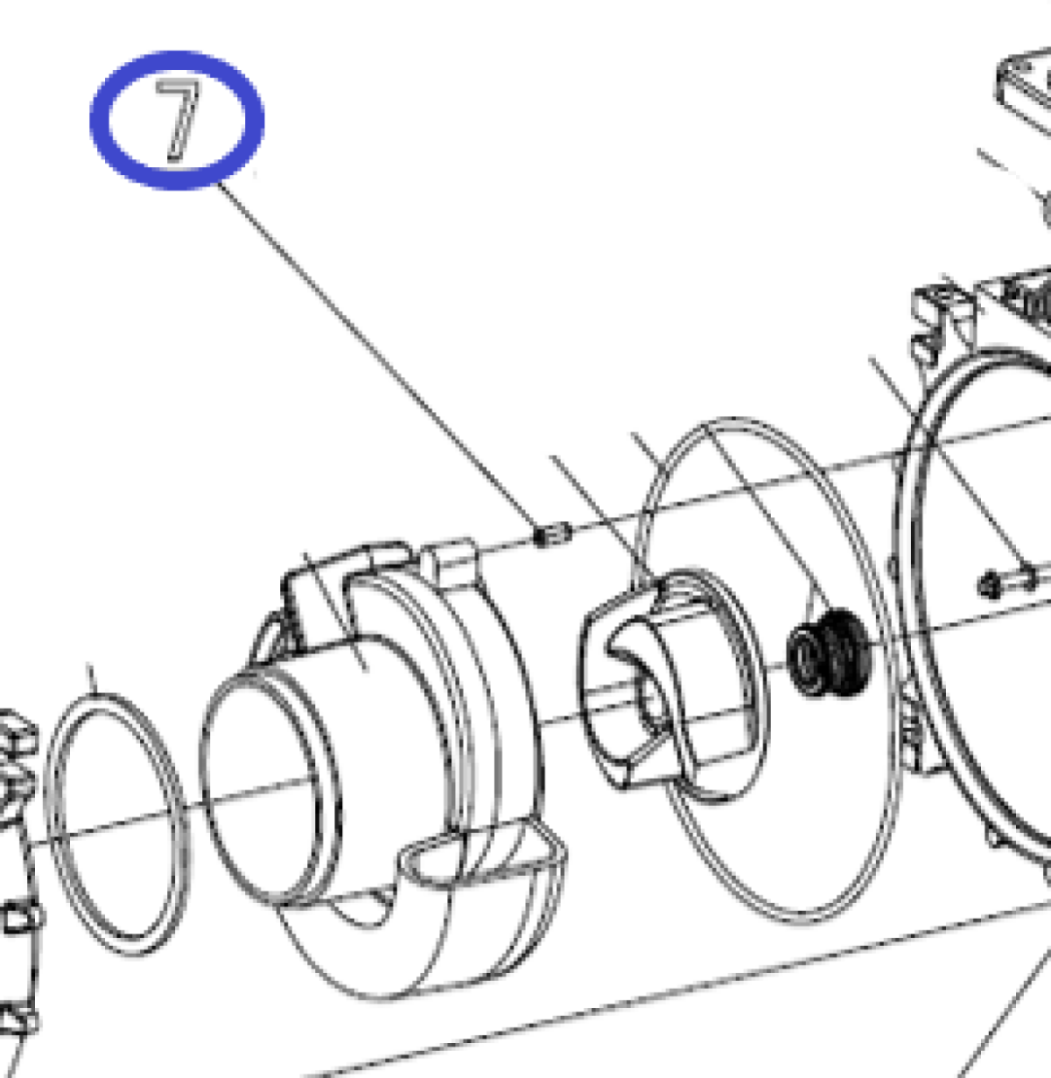 Шпонка помпы TSS PGST100/Cylindrical pin PGST100, №7 (70010-04172-00)