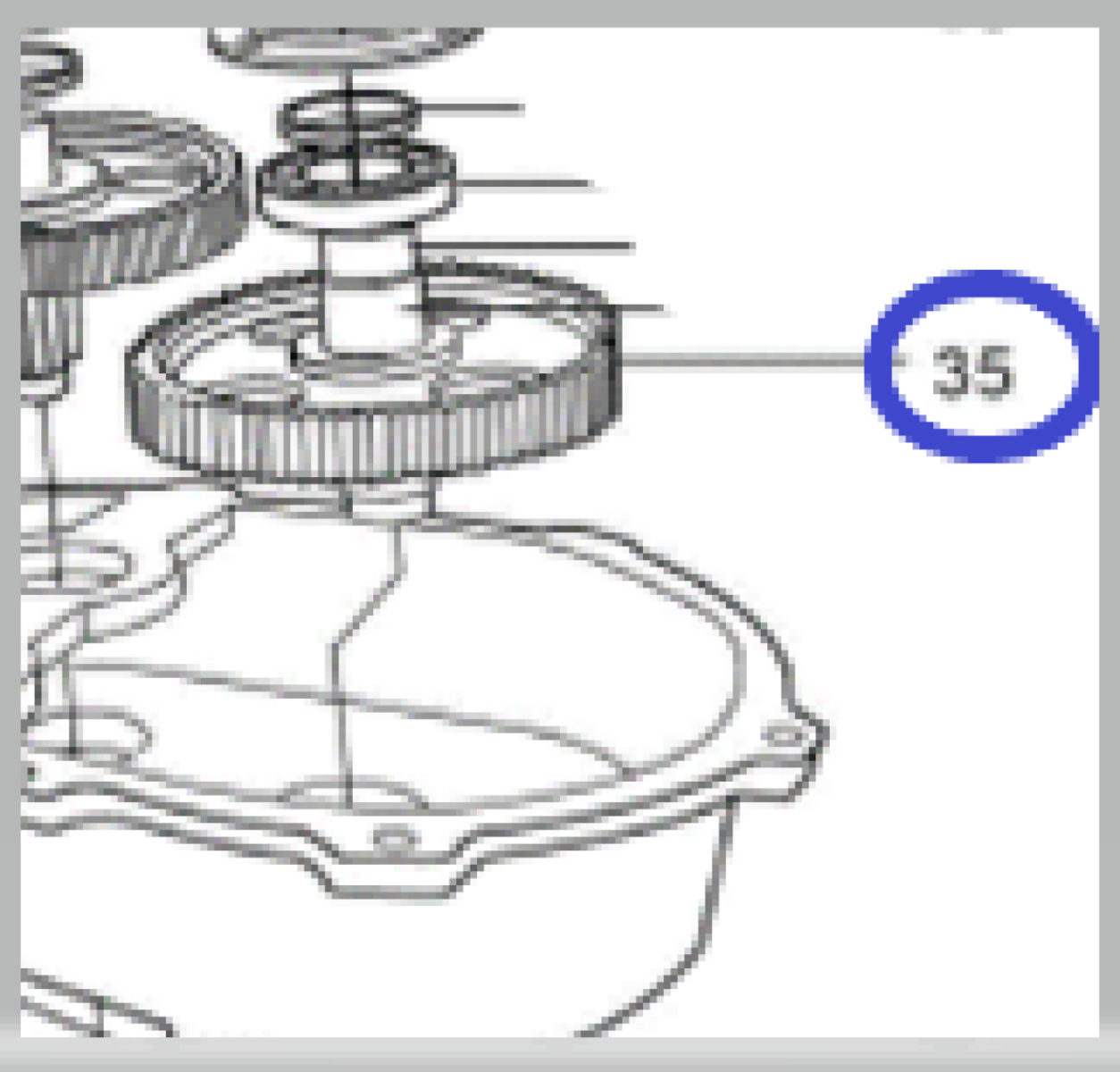 Шестерня вала рабочего ТСС GW 40B/GW 40В BEARING BUSH, №35 (60000106)