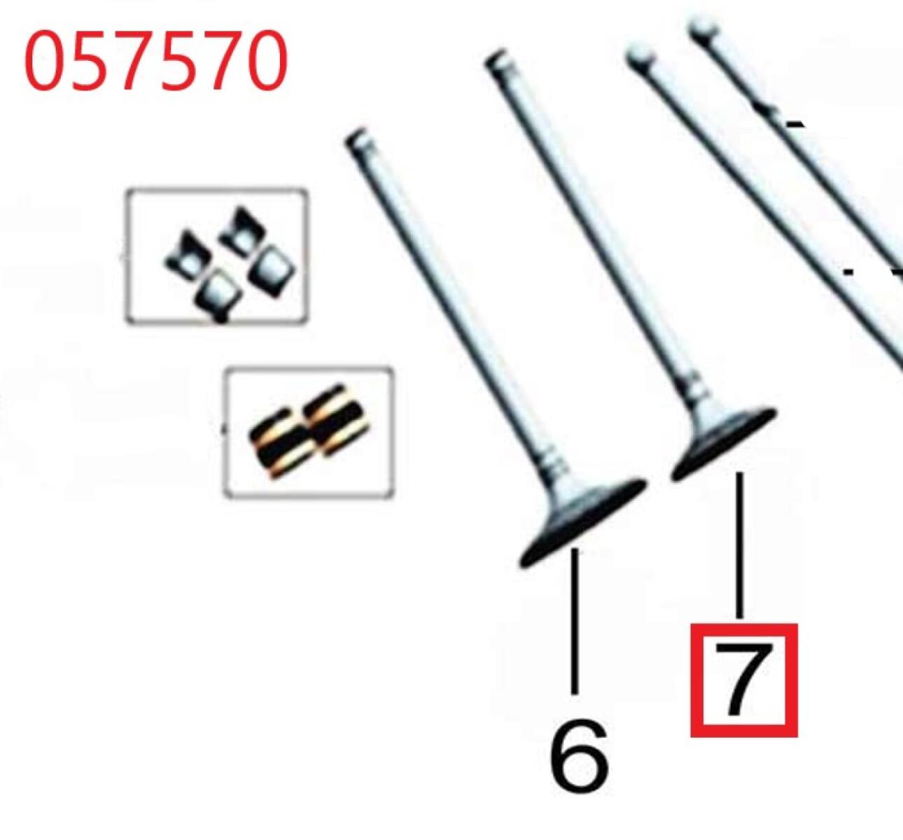 Клапан выпускной SGG 17000(..)-18000(..),2V90F Lf / Exhaust valve 2V90F (14412-A2910-0001) Клапан выпускной SGG 17000(..)-18000(..),2V90F Lf / Exhaust valve 2V90F (14412-A2910-0001)