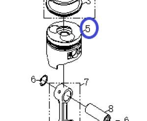 Поршень двигателя Diesel 188FE/Piston, №5 (34004-00124-00) Поршень двигателя Diesel 188FE/Piston, №5 (34004-00124-00)