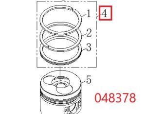 Кольца поршневые (комплект) Diesel 188FE/Piston Ring Assy, №4 (20084-00151-00) Кольца поршневые (комплект) Diesel 188FE/Piston Ring Assy, №4 (20084-00151-00)