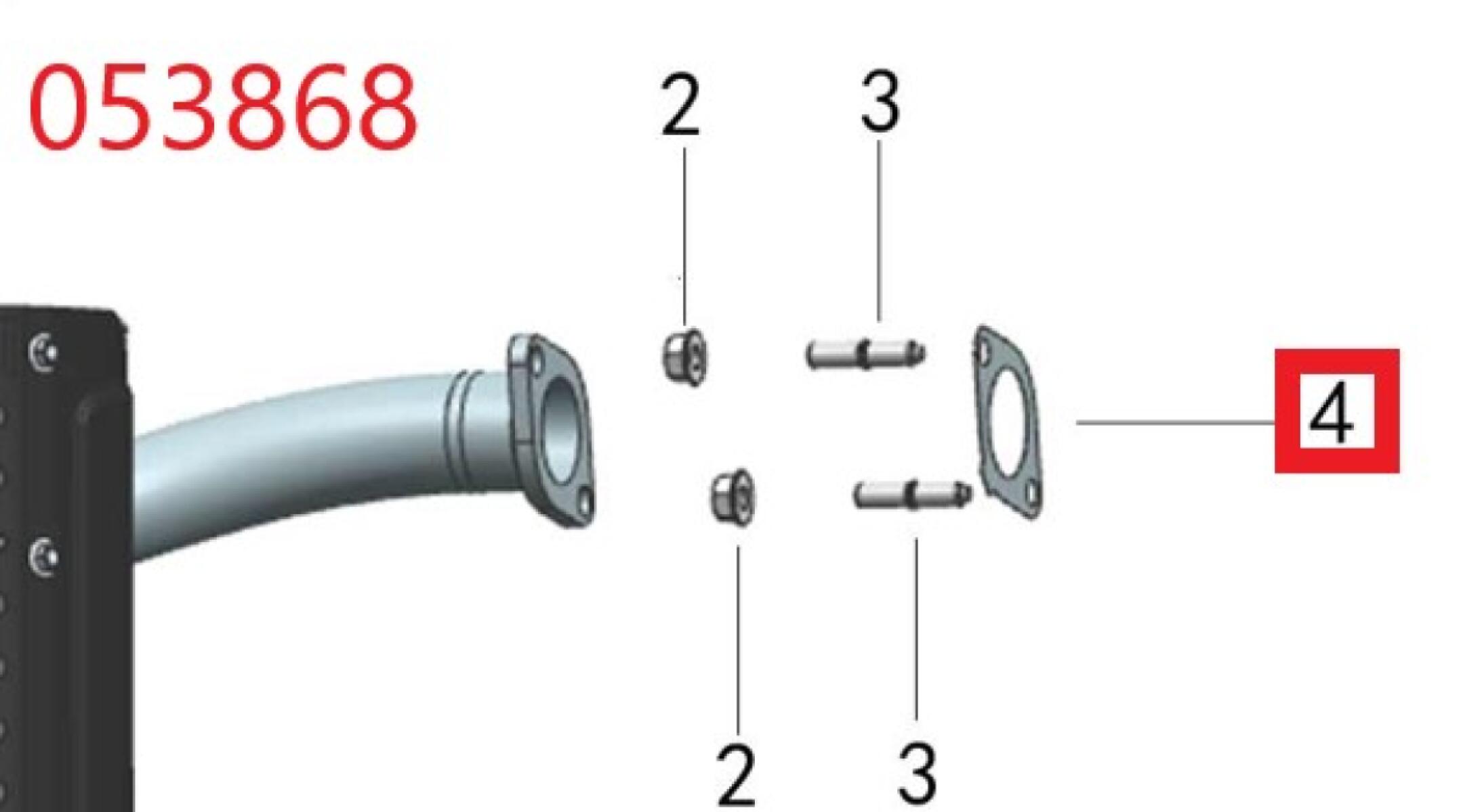 Прокладка глушителя SGG 17000(..)-18000(..),2V90F Lf / Exhaust pipe gasket (18215-A2910-0001) Прокладка глушителя SGG 17000(..)-18000(..),2V90F Lf / Exhaust pipe gasket (18215-A2910-0001)