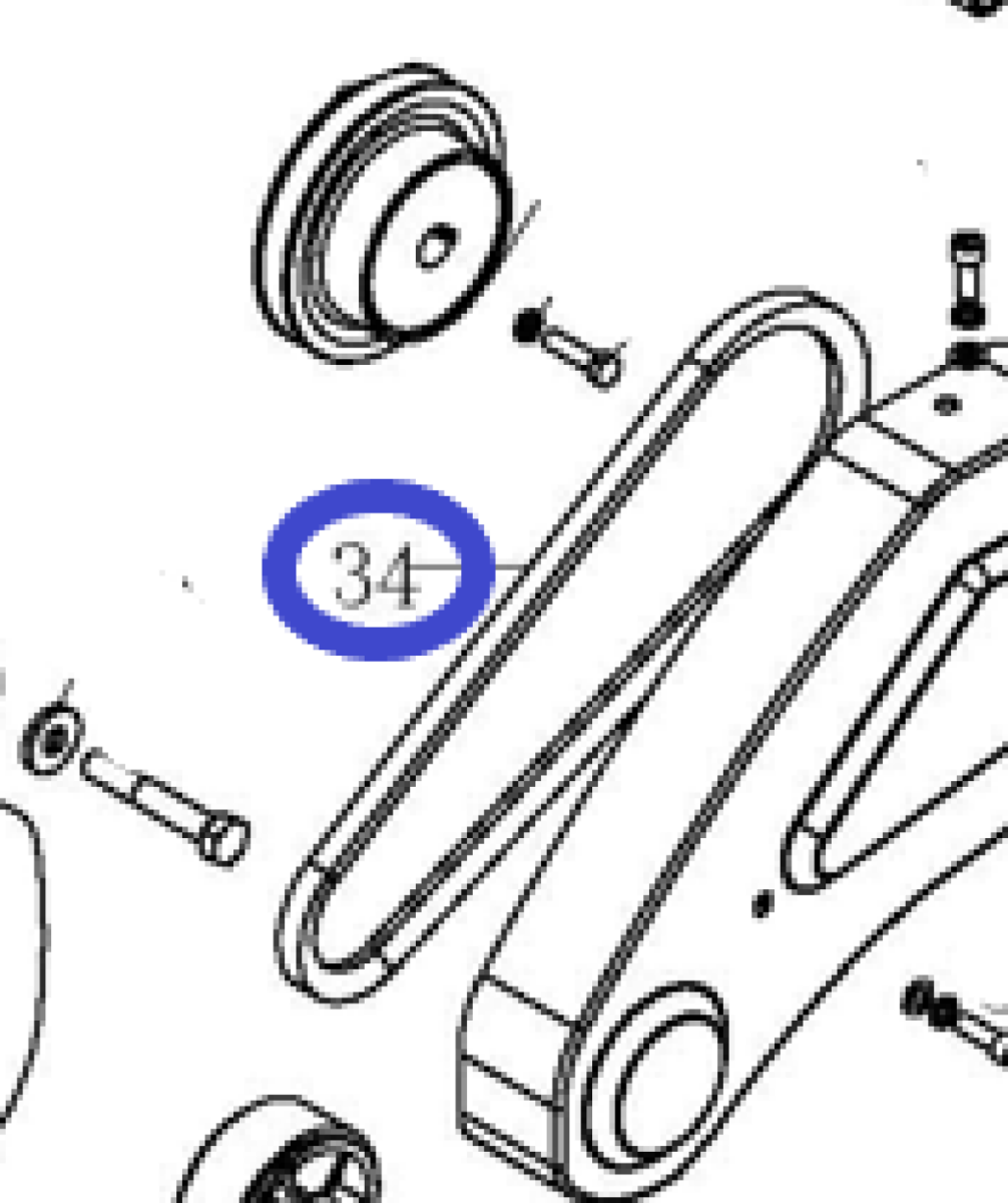 Ремень приводной зубчатый (13х686Li) для TSS WP70TL/Belt, №34 (CNP10034) Ремень приводной зубчатый (13х686Li) для TSS WP70TL/Belt, №34 (CNP10034)