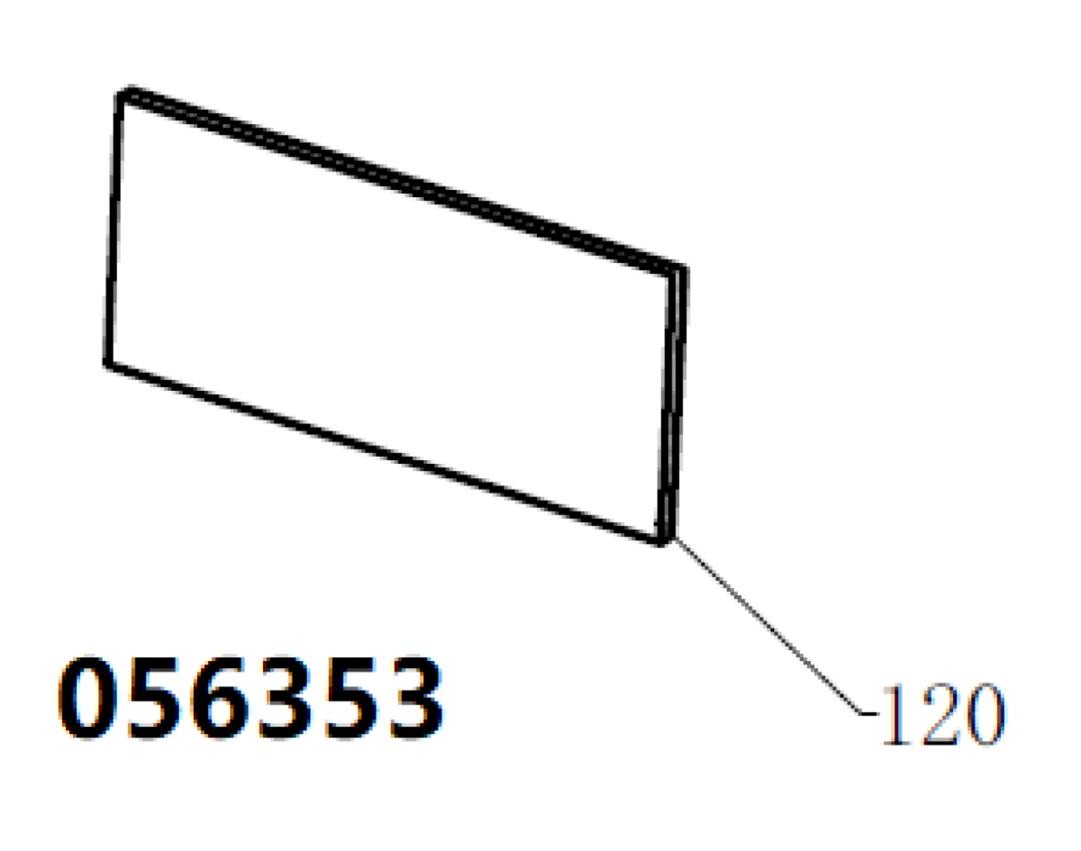 TSS DUAL DWG-500 / Position120 - Transparent window glass (70009-04657-00) TSS DUAL DWG-500 / Position120 - Transparent window glass (70009-04657-00)