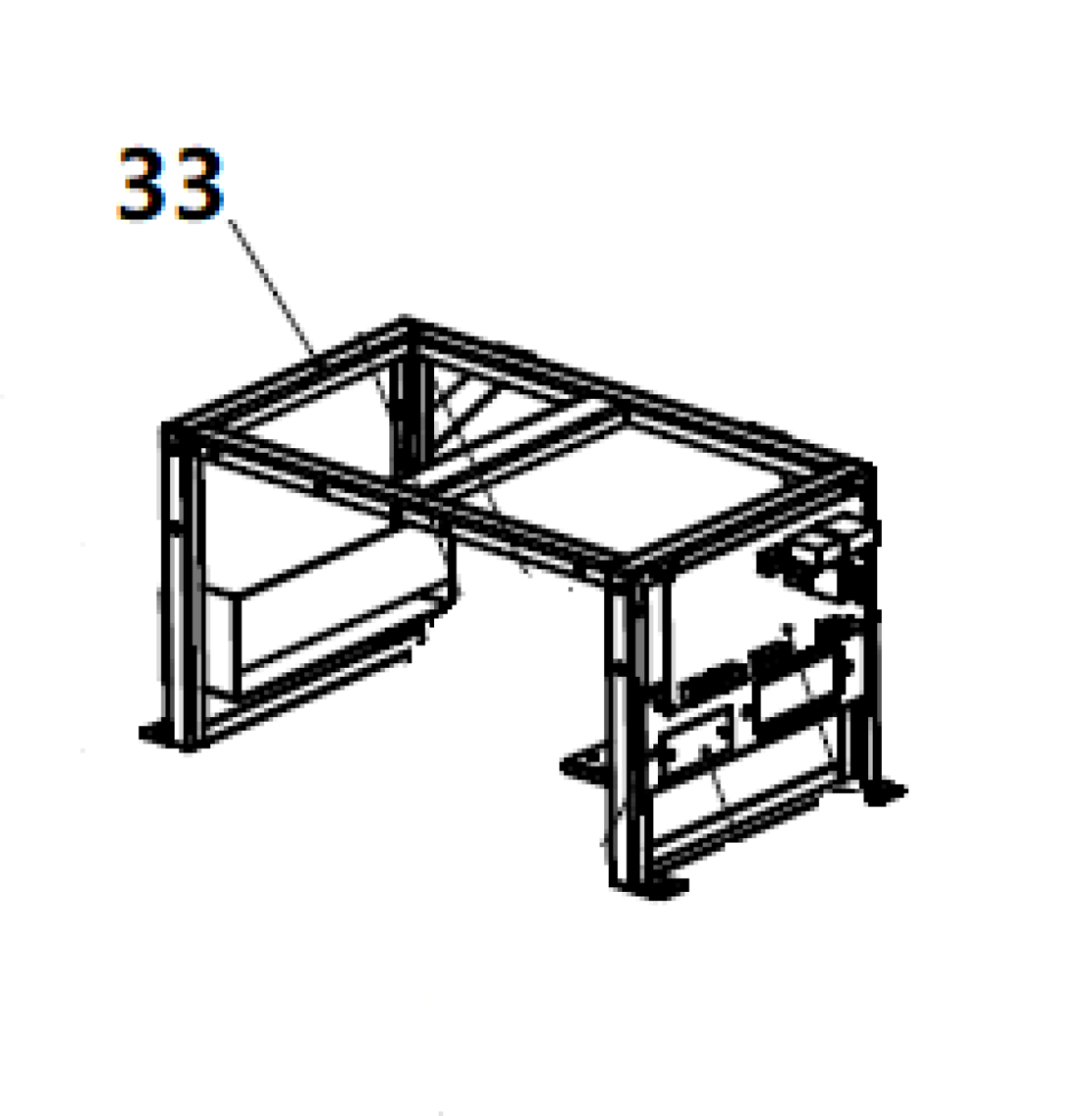 DUAL DWG-500 / Position 33 - Electric control box bracket (33014-00445-00)