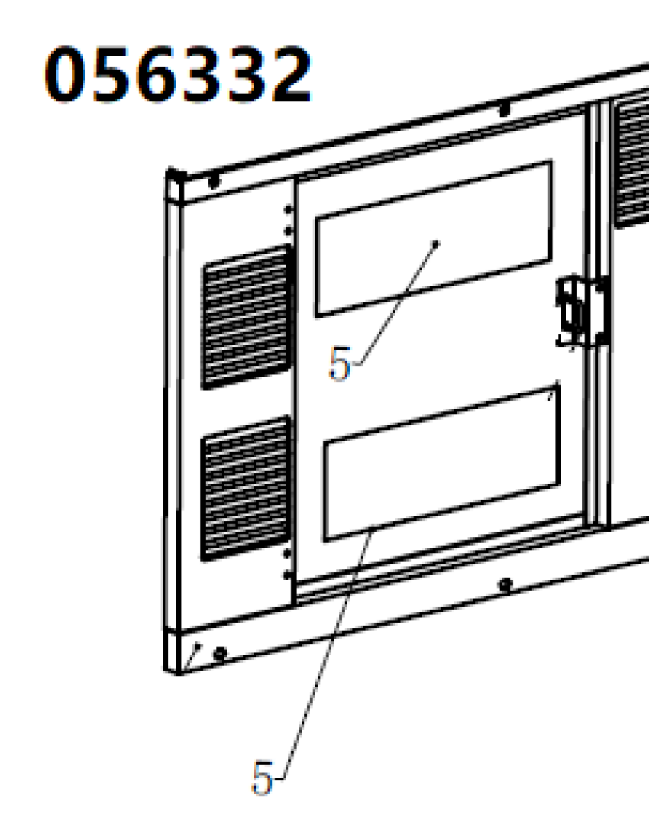 DWG-500 / Position 5 - Side door sound-absorbing cotton (60007-01235-00) DWG-500 / Position 5 - Side door sound-absorbing cotton (60007-01235-00)