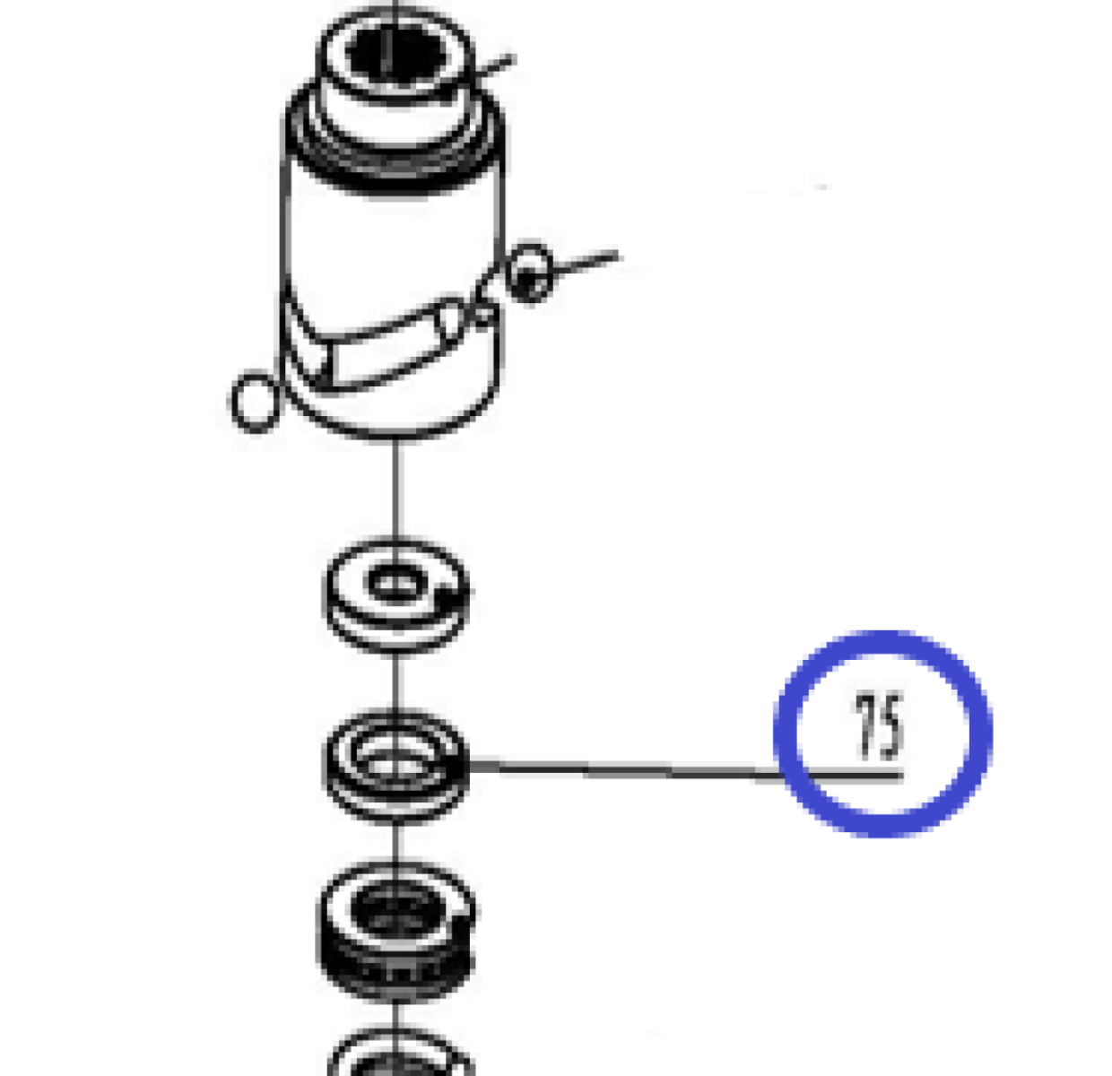 Шайба кулачкового корпуса TSS-JH96/Thrust Washer, TSS-JH96 (№75) Шайба кулачкового корпуса TSS-JH96/Thrust Washer, TSS-JH96 (№75)