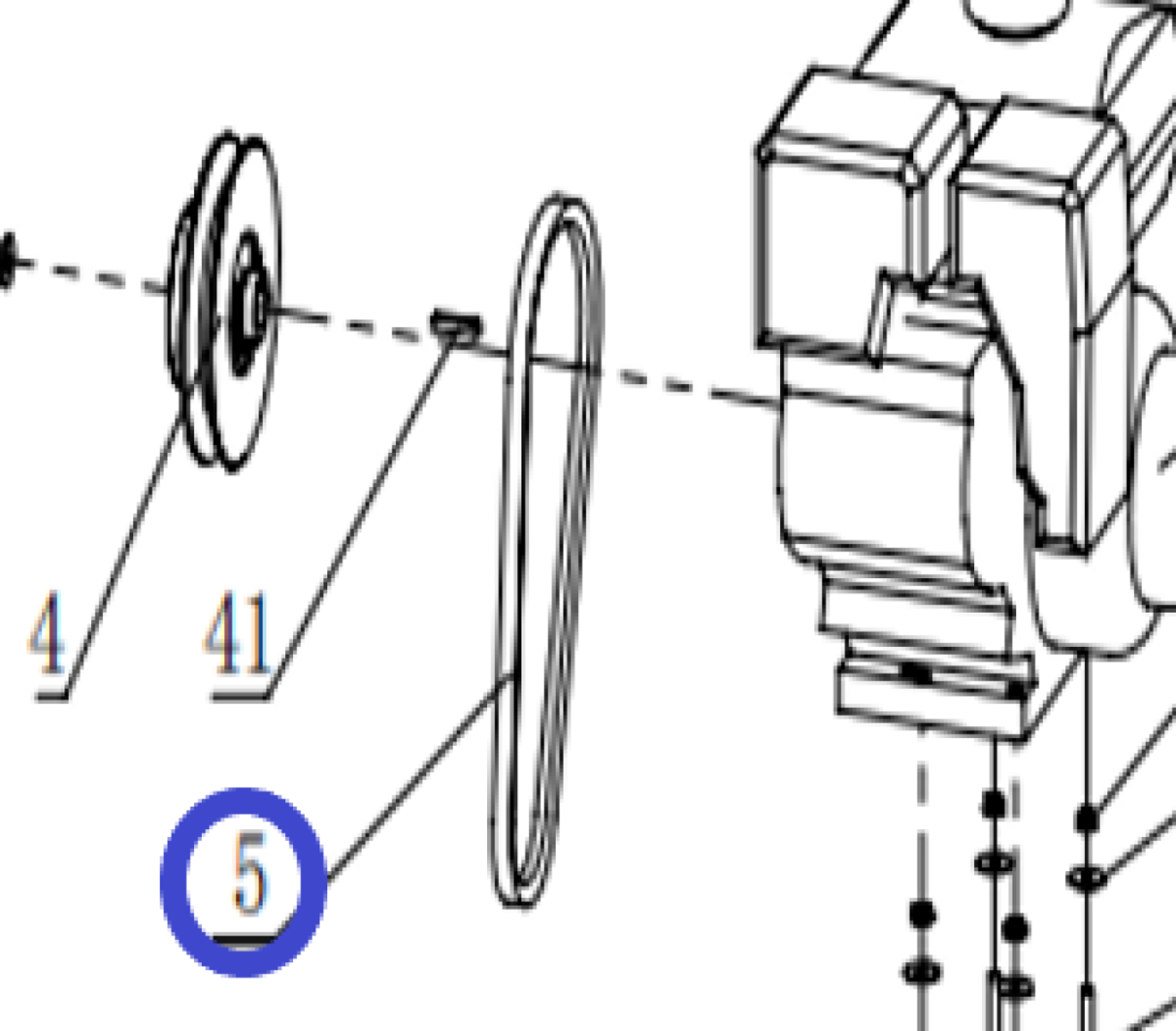 Ремень приводной зубчатый (17х838Li) для TSS-WP170/V-Belt , №5 (CNP300005) Ремень приводной зубчатый (17х838Li) для TSS-WP170/V-Belt , №5 (CNP300005)