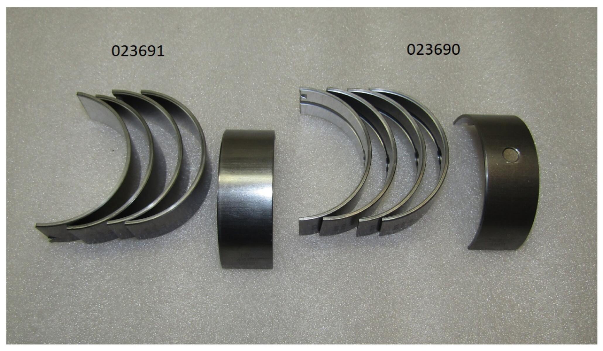 Вкладыши подшипника коренного нижние Ricardo Y485BD; TDK 17 4L (к-т из 5 шт)/Main bearing ( lower sh