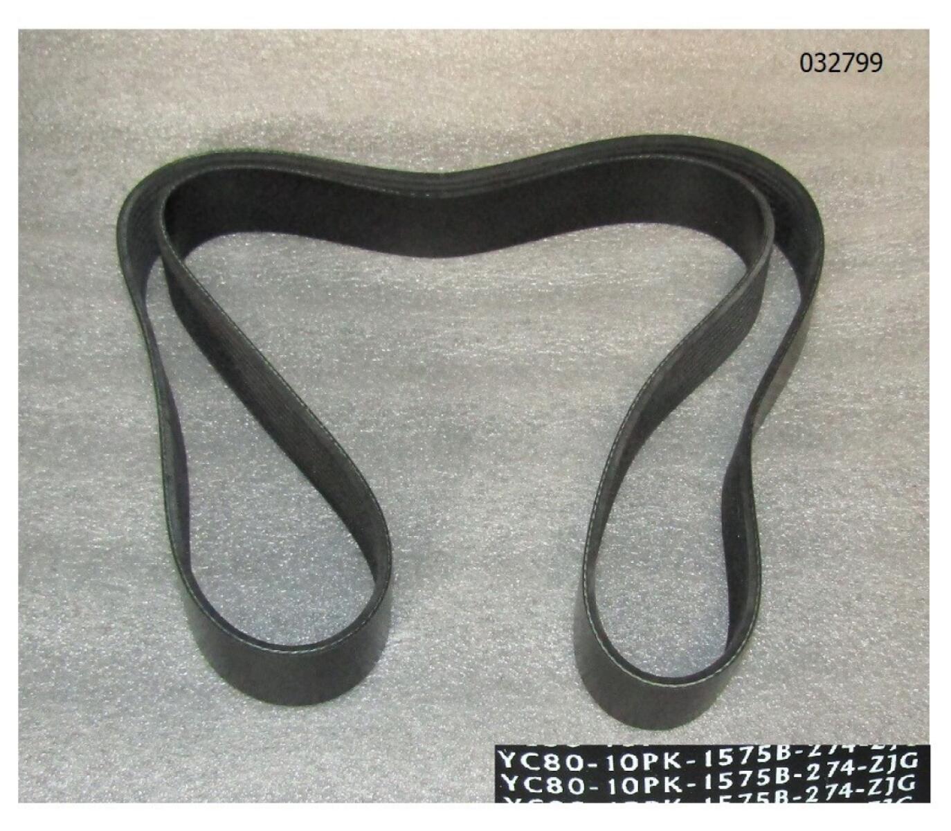 Ремень вентилятора YC6TD780-D31/Fan belt (YC80-10PK-1575B) Ремень вентилятора YC6TD780-D31/Fan belt (YC80-10PK-1575B)
