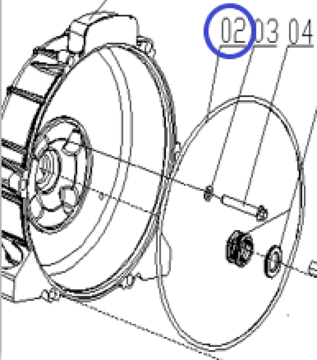 Кольцо уплотнительное крышки насоса TSS PDST80E/O-ring seal PDST80E, №2 (30152-00067-00)