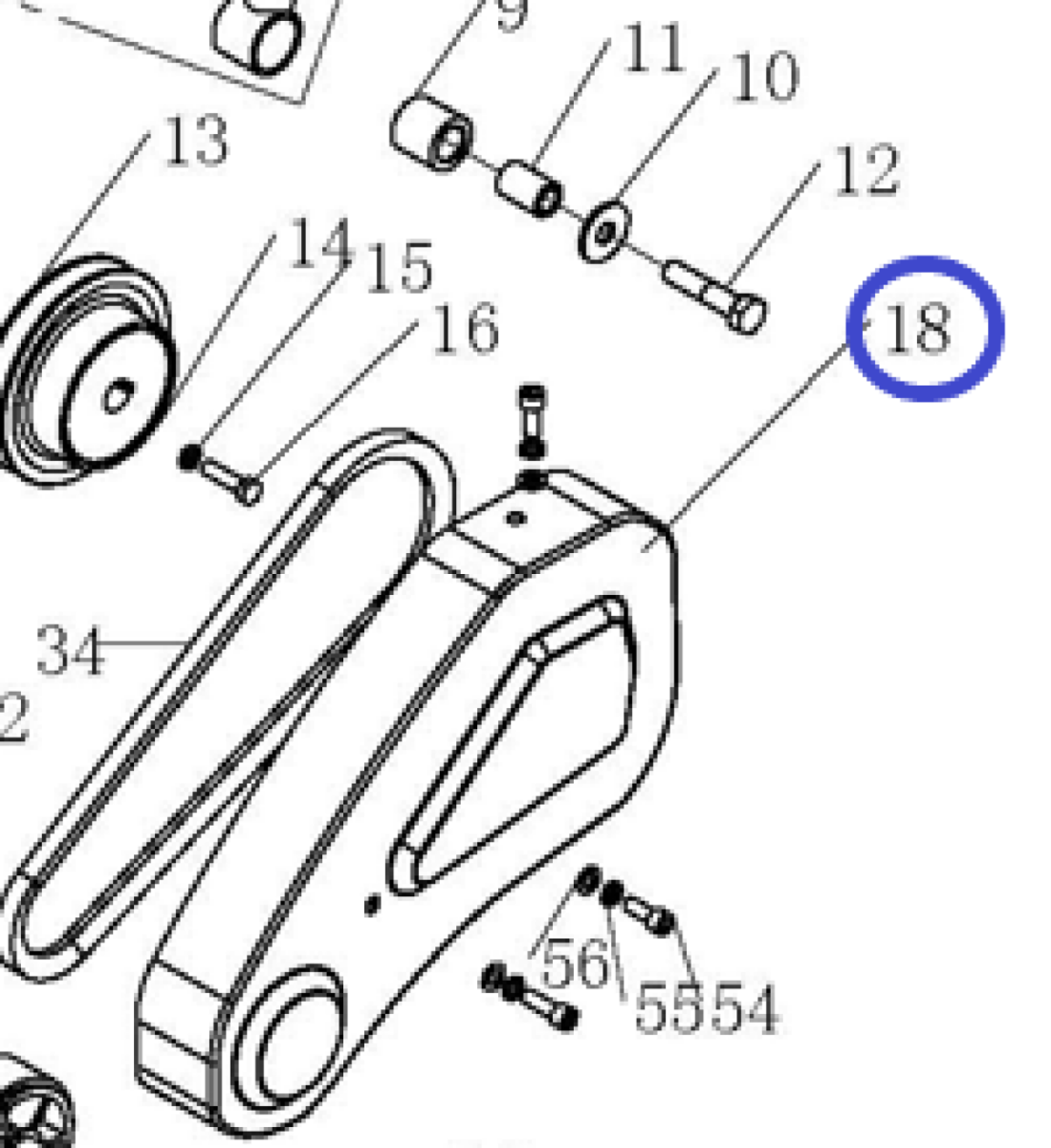 Кожух ремня TSS-WP60L/Belt cover TSS-WP60L, №18 (CNP10018) Кожух ремня TSS-WP60L/Belt cover TSS-WP60L, №18 (CNP10018)