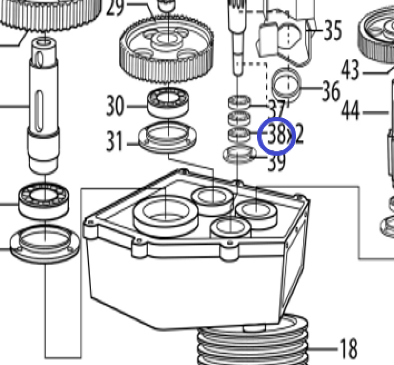 Сальник (35х62х10) вала ведущего TSS GW 42A/OIL SEAL 35*62*10mm, №38 (50007040)