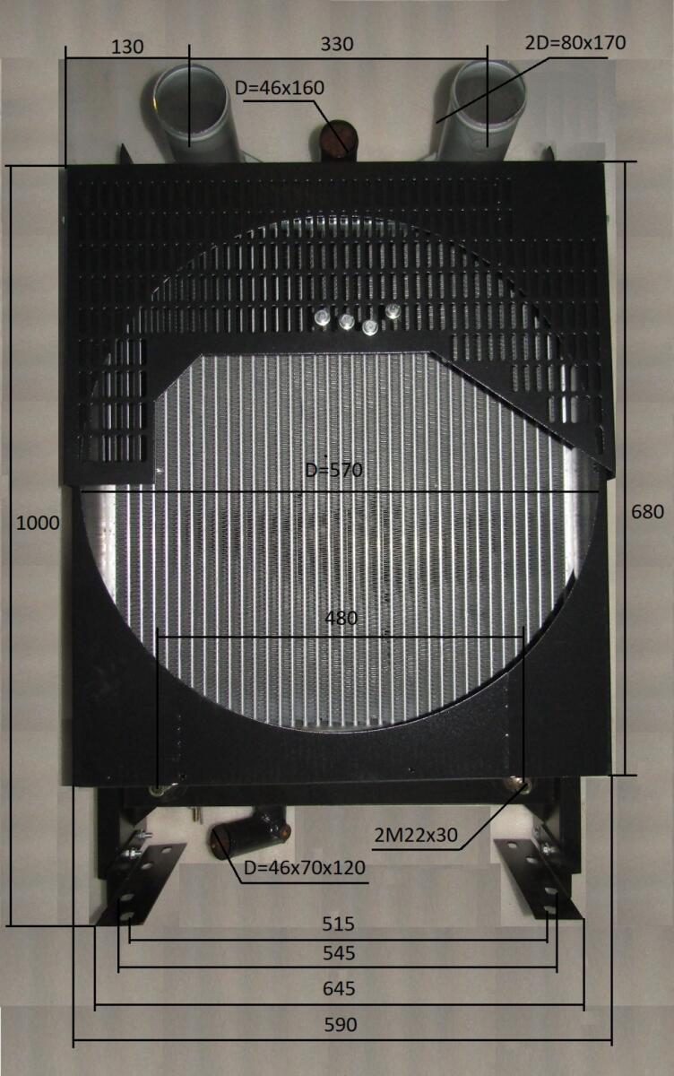 Радиатор охлаждения Ricardo R6105AZLDS1; TDK 110 6LT/Radiator,R6105AZLD-25 Радиатор охлаждения Ricardo R6105AZLDS1; TDK 110 6LT/Radiator,R6105AZLD-25