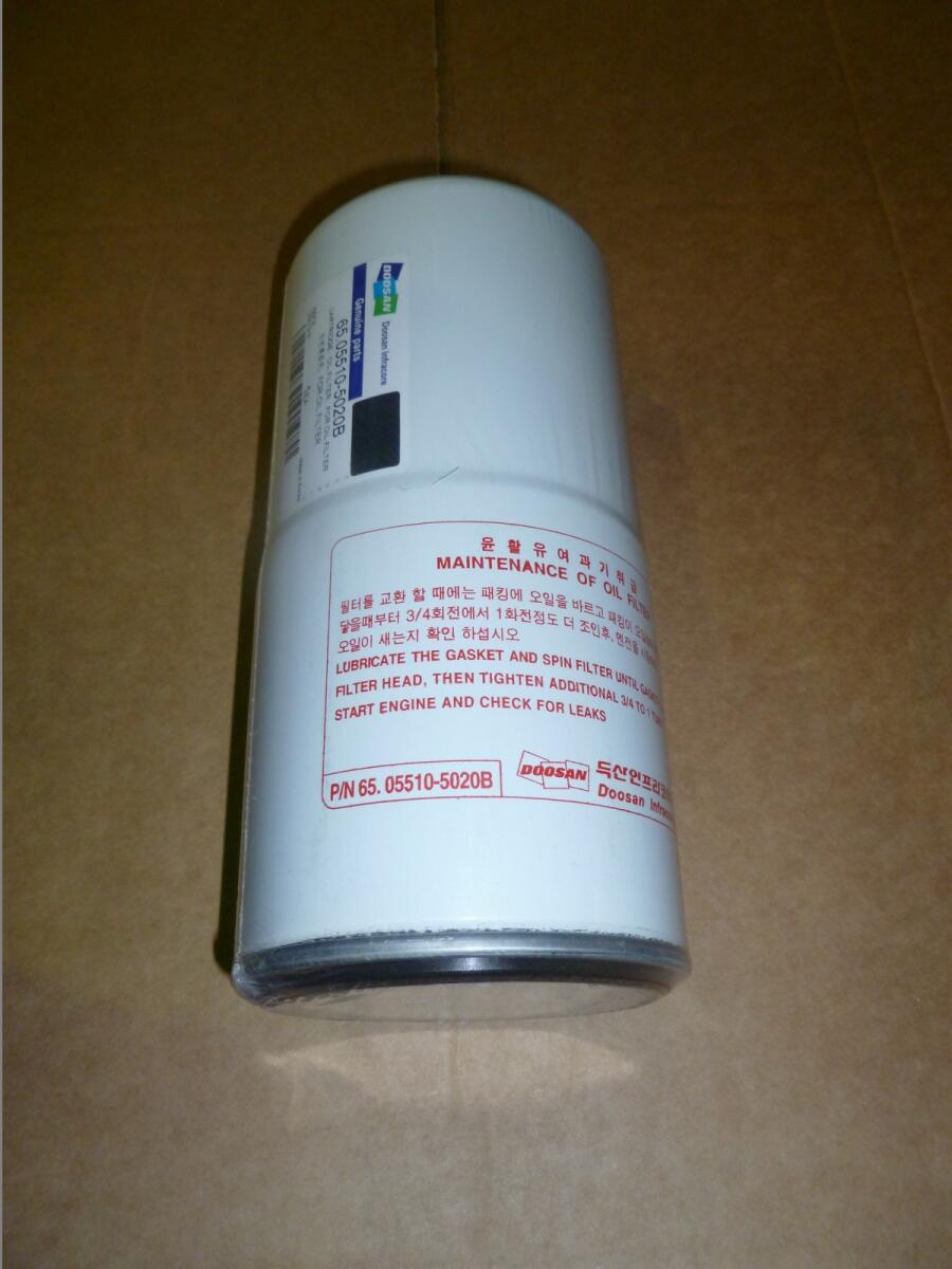 Фильтр масляный Hyundai Doosan DP180LA, P126TI/Oil filter (65.05510-5020B, 65.05510-5020A) Фильтр масляный Hyundai Doosan DP180LA, P126TI/Oil filter (65.05510-5020B, 65.05510-5020A)