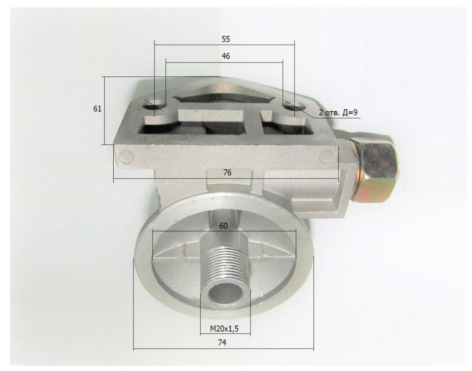 Кронштейн фильтра масляного (М20 х1,5) Ricardo N4105ZDS; TDK 26,42,N38,56,66 4L/Oil Filter bracket Кронштейн фильтра масляного (М20 х1,5) Ricardo N4105ZDS; TDK 26,42,N38,56,66 4L/Oil Filter bracket