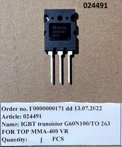 Транзистор IGBT G60N100 / Transistor (то 263) Транзистор IGBT G60N100 / Transistor (то 263)